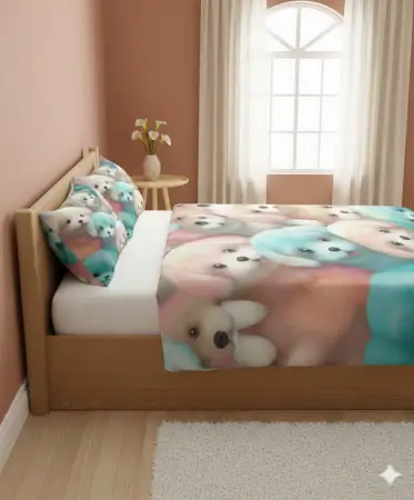 Ur1gRL1poCatD49id1pMvkCnuC3wNqAMMdN8E8pZ.webp Premium 7D Printed Double Bedsheet with 2 Pillow Covers | Soft & Comfortable | Luxury Look ( multicolor, Double Queen )