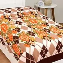 Elegant Polyester Blanket – Floral Design, Free Size 86×56 in ( default, OS )
